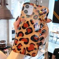 suitable foriphone11promax mobile phone case love leopard flash soft shell with bracelet queen wild exclusive lanyard my style