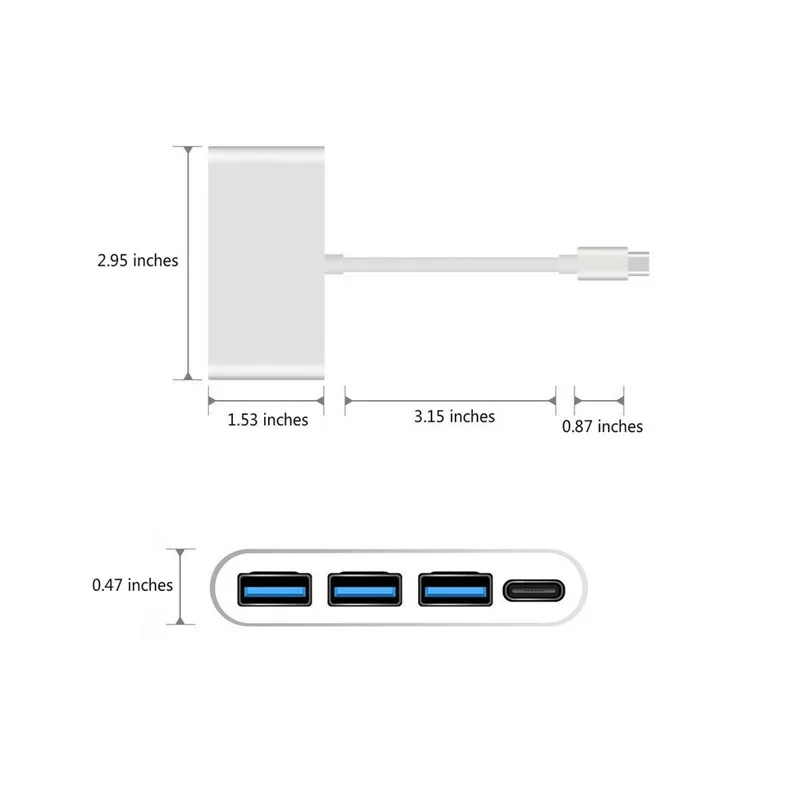 Концентратор Bkscy Usb c высокоскоростной 4 портовый концентратор USB Type C 3 1 с