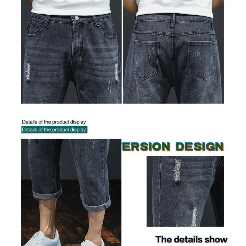 

2021 Autumn Men's Classic Jeans Elastic Men's Stretch-fit Thin Jeans Business Casual Classic Style