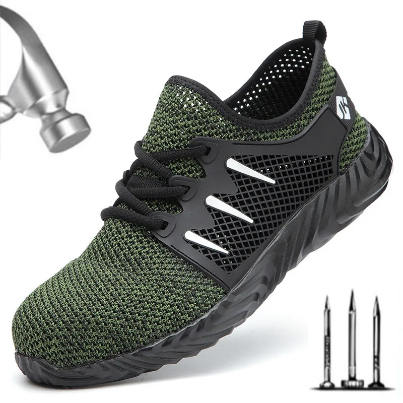 

Indestructible Ryder Shoes Men and Women Steel Toe Cap Work Safety Shoes Puncture-Proof Boots Lightweight Breathable Sneakers