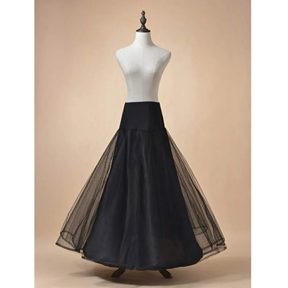 Bridal Slips Wedding Underskirt White Underdress Falda Brautpetticoat Long Crinoline Sottoveste Black A Line Petticoat Layer | Свадьбы и