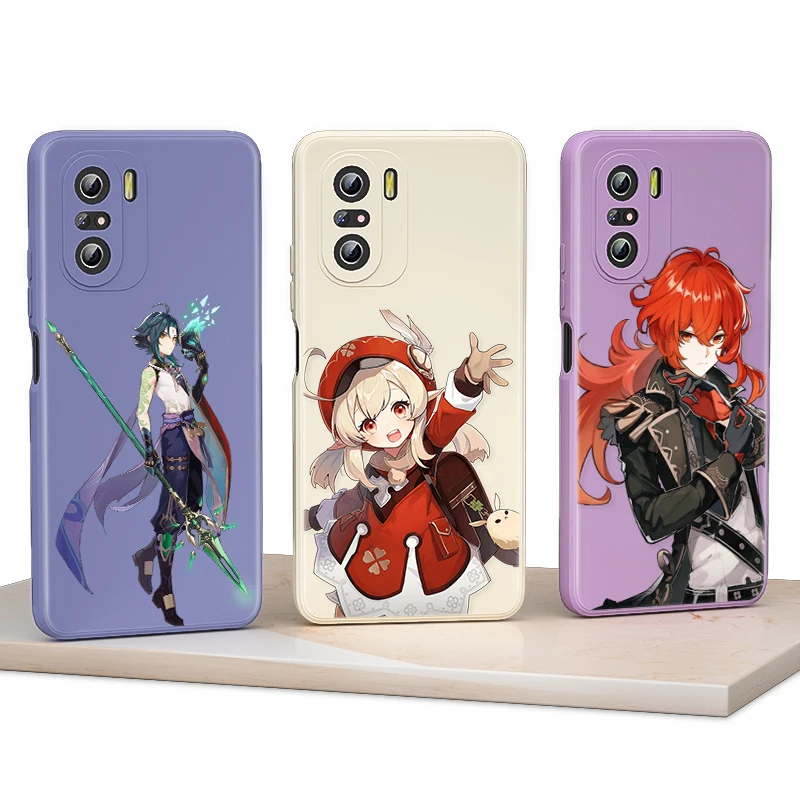 

Genshin Impact Game Liquid Silicone Soft Cover For Xiaomi Redmi 9 9A 9AT 9C 9T 8 8A 7 10X K40 K30 K30S Prime Phone Case