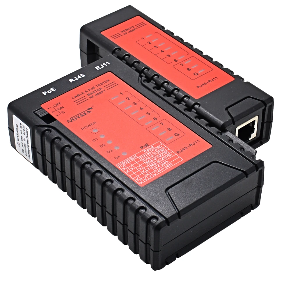 NOYAFA NF 468PT POE Кабельный тестер RJ45 RJ11 телефонный провод LAN Сетевой кабельный трекер