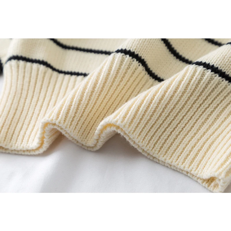 

Baby Girls Sweaters Hood Knitted Little Kids Sweaters Boys Striped Toddler Girl Clothes Cotton 2020 Spring Children Sweater