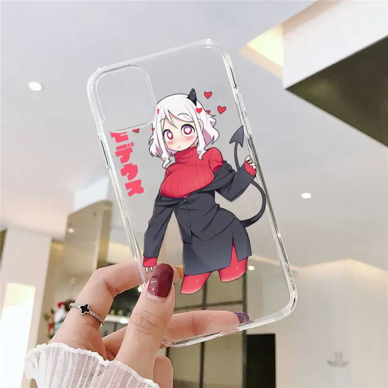 

Cute Cartoon Helltaker Phone Case Clear Transparent for iPhone 11 12 mini pro XS MAX 8 7 6 6S Plus X 5S SE XR 2020