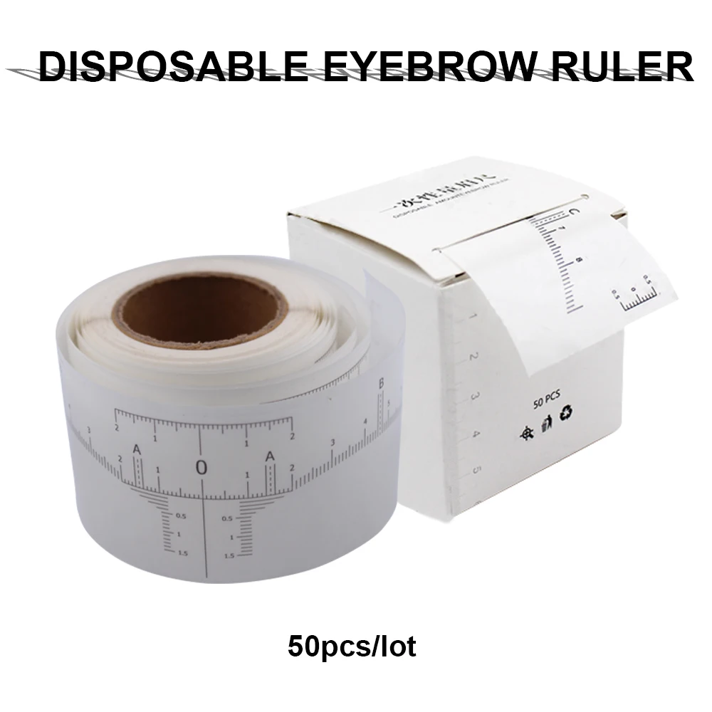 50 шт. одноразовый трафарет для бровей макияж микроблейдинг мерная деталь