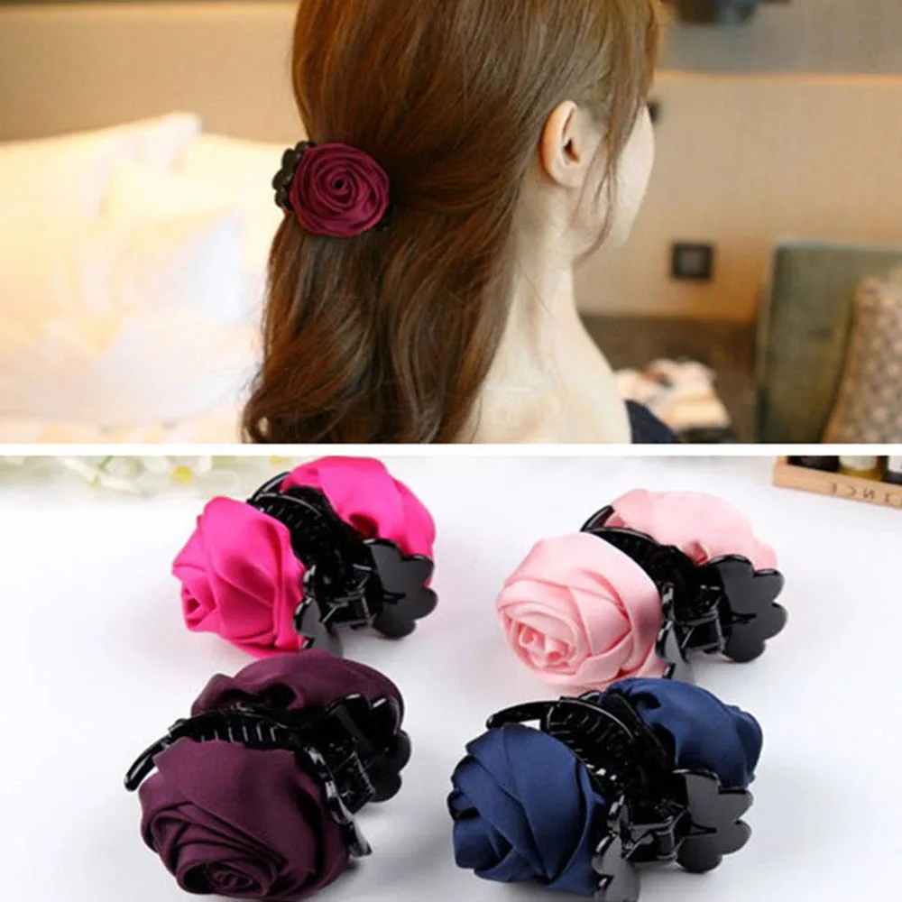 2019 Новая мода корейский бренд зажим для волос розы заколки крабы аксессуары