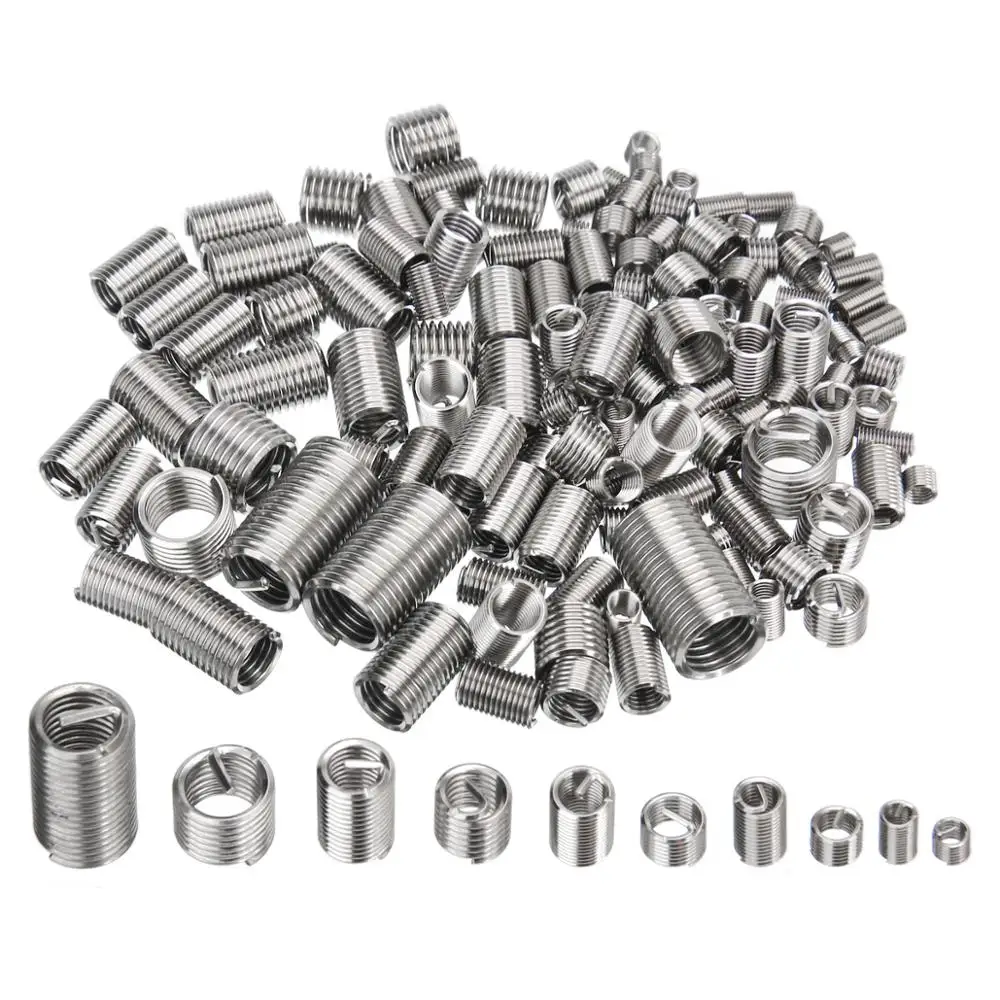 

50pcs M2 M2.5 M3 M4 M5 1D-3D Wire Thread Insert Helicoil Stainless Steel Easy Install Repair Tool Wire Threaded Inserts