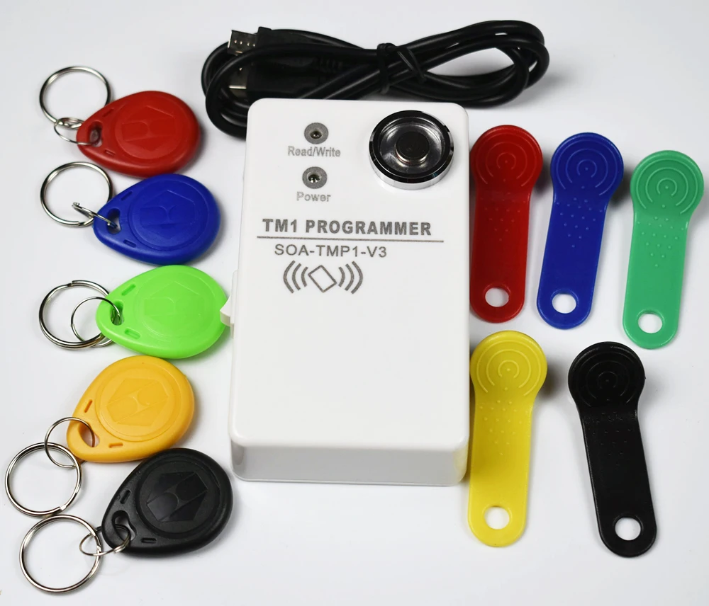 

TM RFID Copier Duplicator handheld RW1990 TM1990 TM1990B ibutton DS-1990A I-Button 125KHz EM4305 T5577 EM4100 TM card Reader