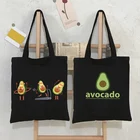 Сумки для покупок в виде фруктов и авокадо, сумка-тоут в стиле аниме, летняя холщовая сумка-шоппер 2021 для женщин, оптовая продажа дизайнерских женских сумок, многоразовая сумка-тоут