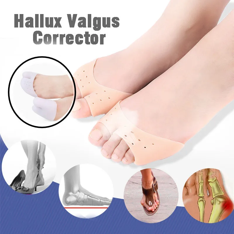 

2 Colors Silicone Toe Sleeve Foot Protection Ballet High Heels Hallux Valgus Gel Protective Protector Care Tool Massge Toe Pad