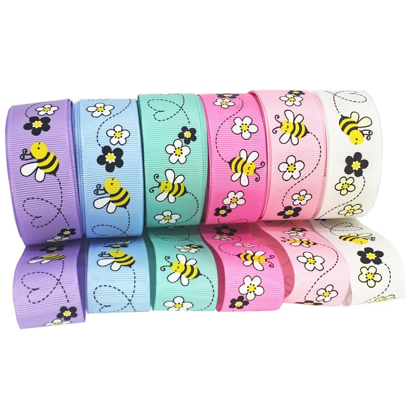 5 м/рулон лента для волос с принтом маленькой пчелы вечерние ленты подарочная