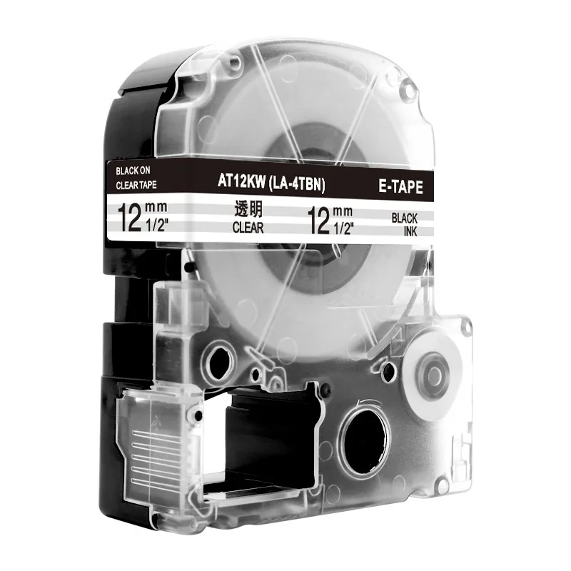 Black on Clear Unistar SS12KW совместимый с Epson/KingJim SS12KW LC-4WBN 12 мм черный на белом производитель этикеток для LW300 LW400 принтер этикеток - Цвет: Black on Clear