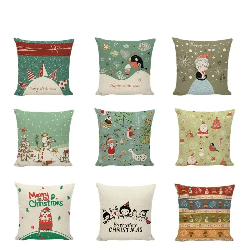 Рождественские наволочки с Санта-Клаусом новогодний подарок наволочка домашний
