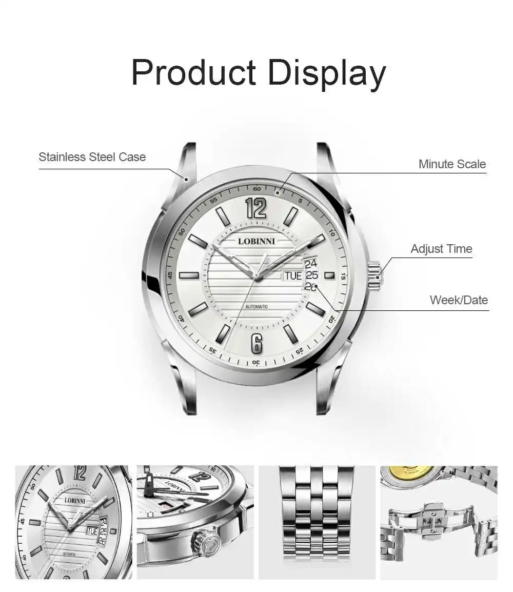 Швейцарский роскошный бренд мужские наручные часы для Rolexable MIYOTA Move Men t