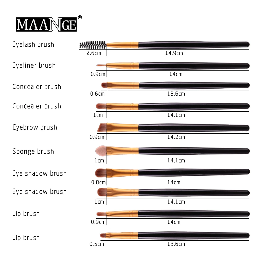20 шт. набор кистей для макияжа пудра кисть глаз полный комплект косметических