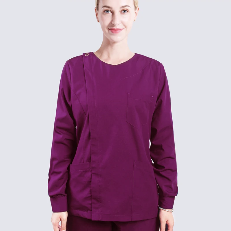 Женский комплект с длинными рукавами модная открытая спереди медицинская форма