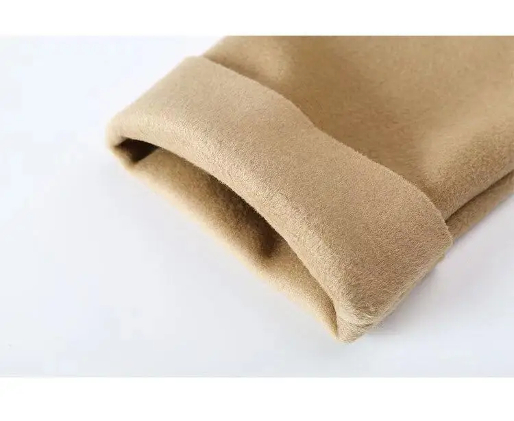 

Fashionable double breasted winter womens long trench coat khaki