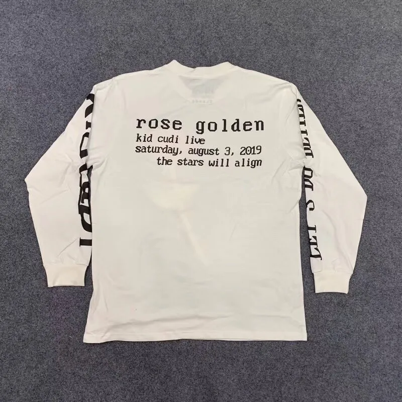 Kanye CPFM.XYZ розово-Золотая Футболка с длинным рукавом для мужчин и женщин мужские