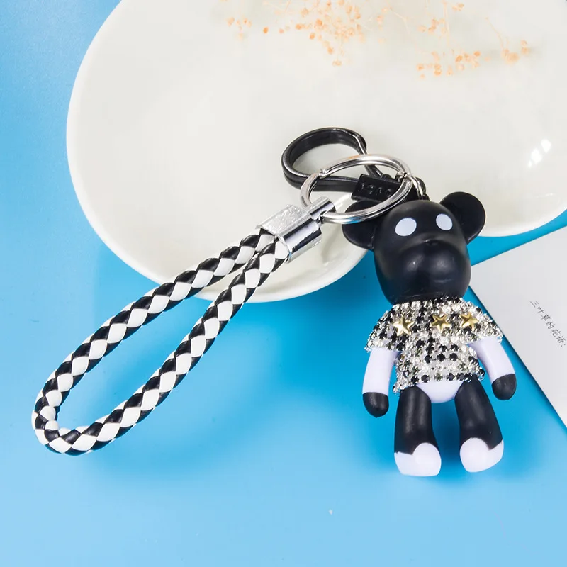 Высококлассный креативный брелок-Мишка со стразами брелок для автомобиля сумки