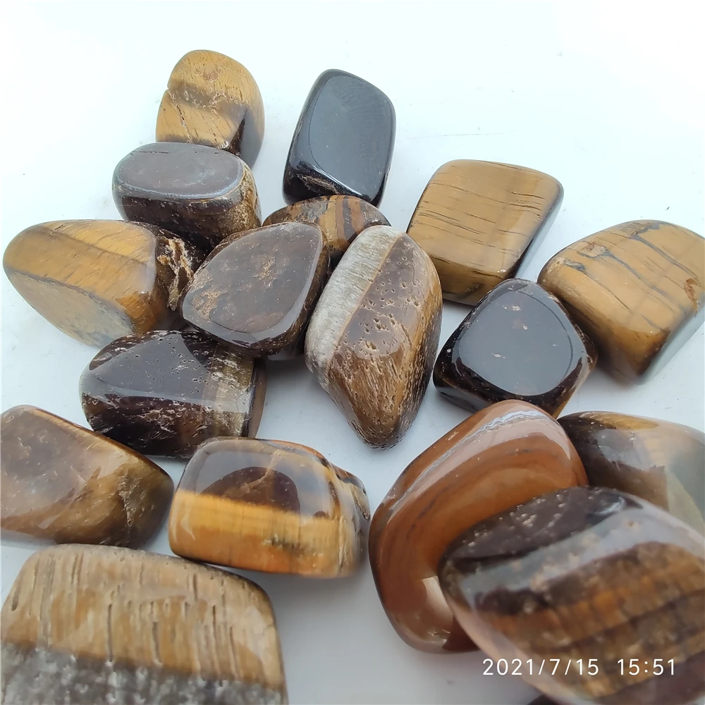 

100g 2-4cm Polished Stones Natural Tiger Eye Crystal Rough Stones Rock Specimen Natural Stones and Minerals