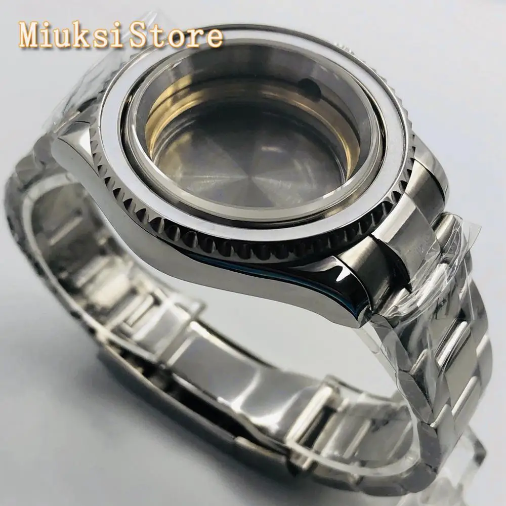 40 мм сапфировое стекло двунаправленный ободок мужские часы чехол fit ETA 2836 miyota
