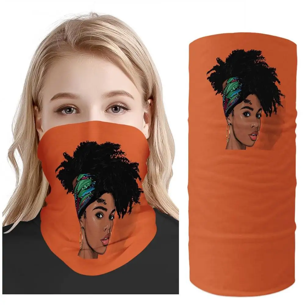Женский шарф бандана в африканском стиле черно Африканская маска для лица