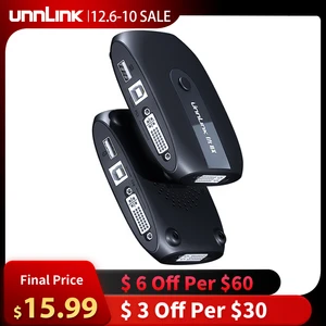 unnlink 2x1 dvi kvm switch box selector dvi switch 2 in 1 out sharing usb 2 0 monitor mouse keyboard for 2 computer laptops pcs free global shipping