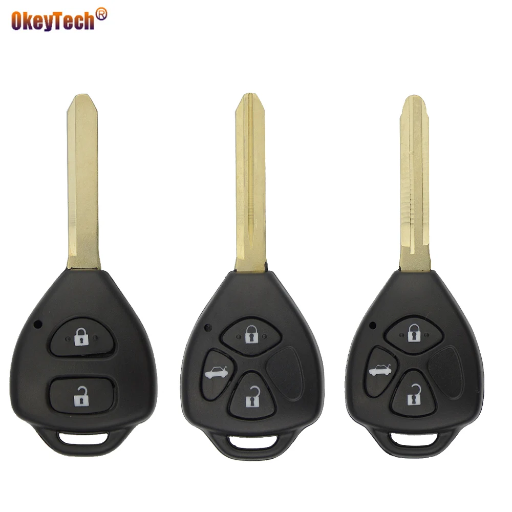 Чехол-накладка для автомобильного ключа с 2/3/4 кнопками OkeyTech Toyota Yaris Prado Tarago Camry Corolla