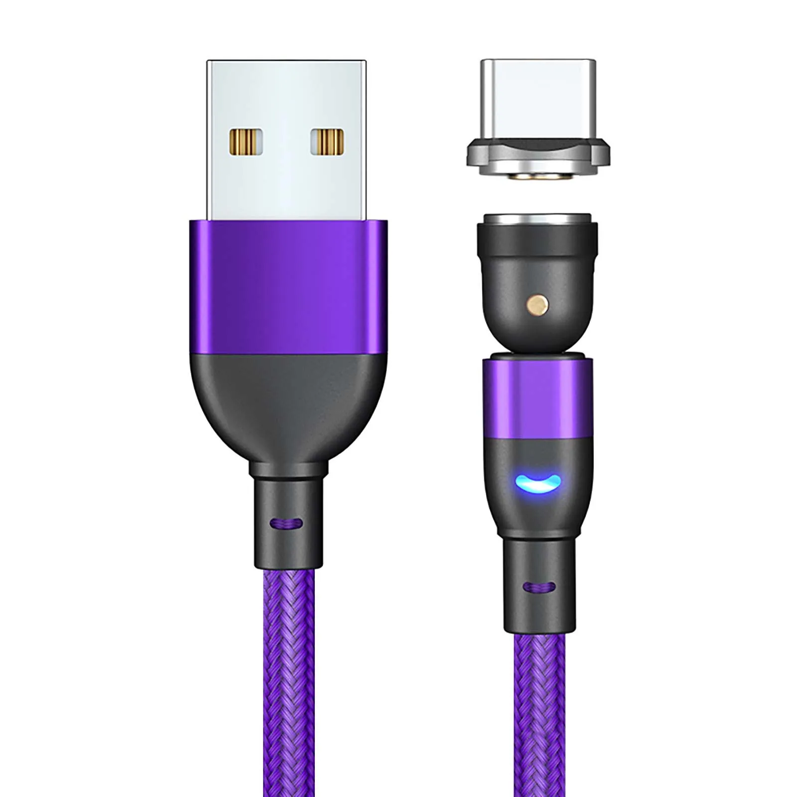 Type-c Usb 540° 3a Fast Charging Rotating Magnetic Data Cable About 39in de datos magnético rápido Audifonos inalambicos | Электроника