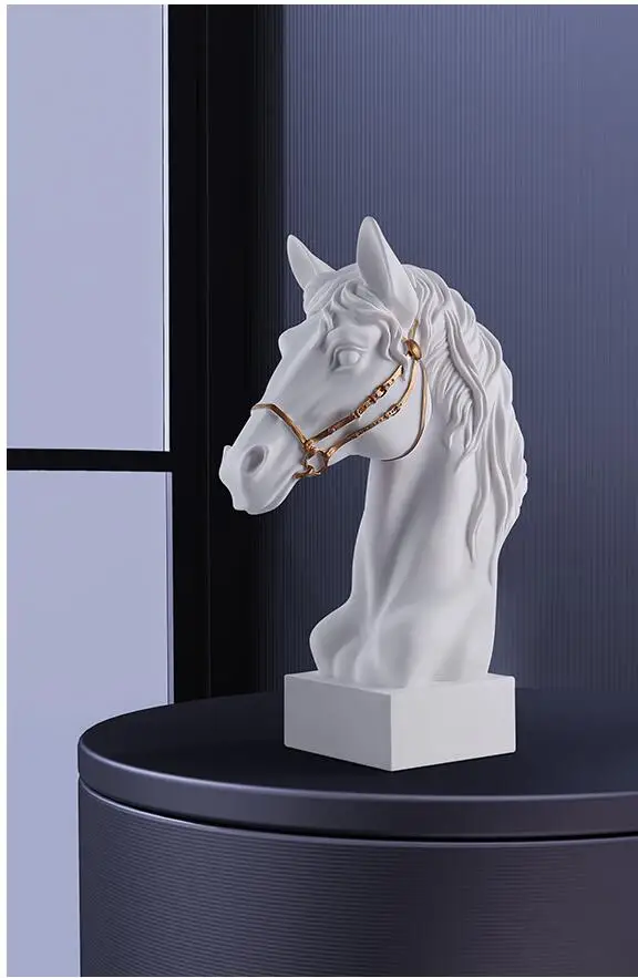 Современная белая статуя с головой лошади для дома гостиной декор телевизора
