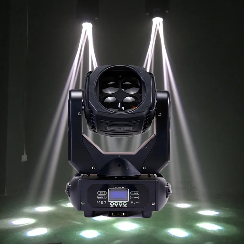 

F&G LED moving head light 4X25W super beam rotating stage light DJ disco club wedding party Christmas performance stage