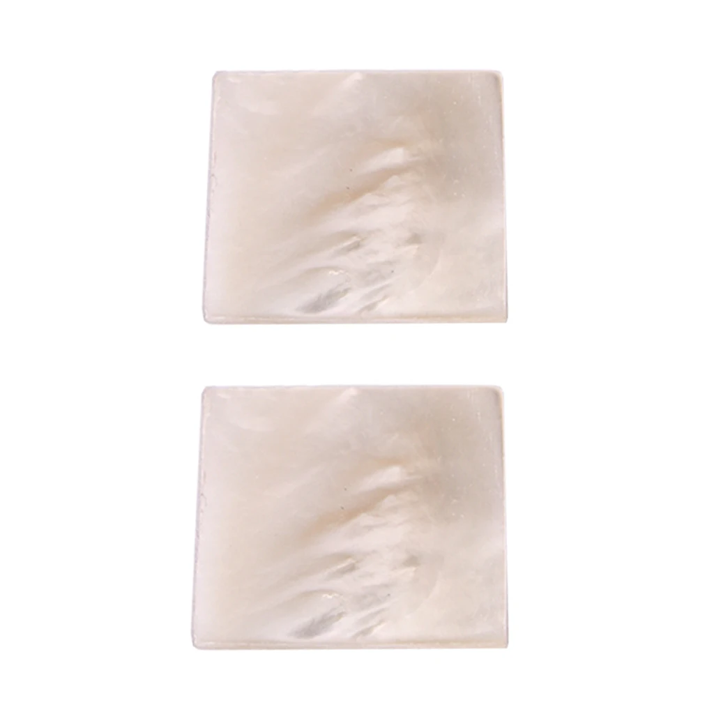 

2pcs Inlay Material White Shell Blanks Thickness 0.079" for Instrument Maker