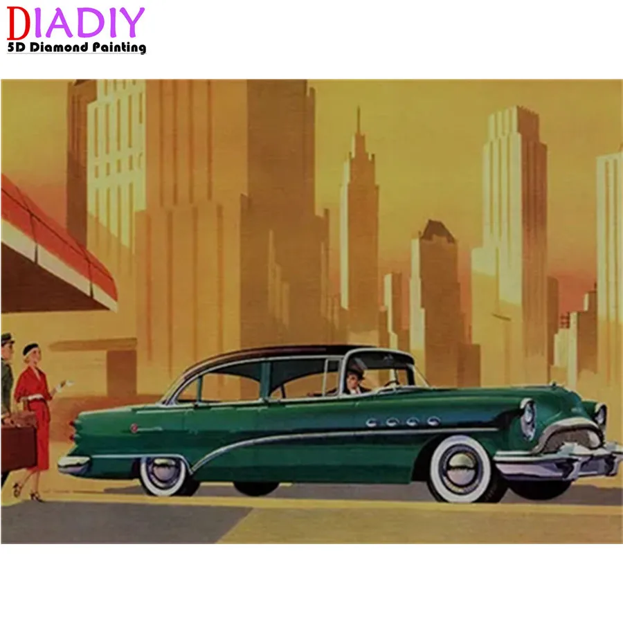 

Алмазная 5D картина «сделай сам» в стиле ретро, полноразмерная и круглая подвесная живопись, вышивка, мозаика, украшение для дома, подарок