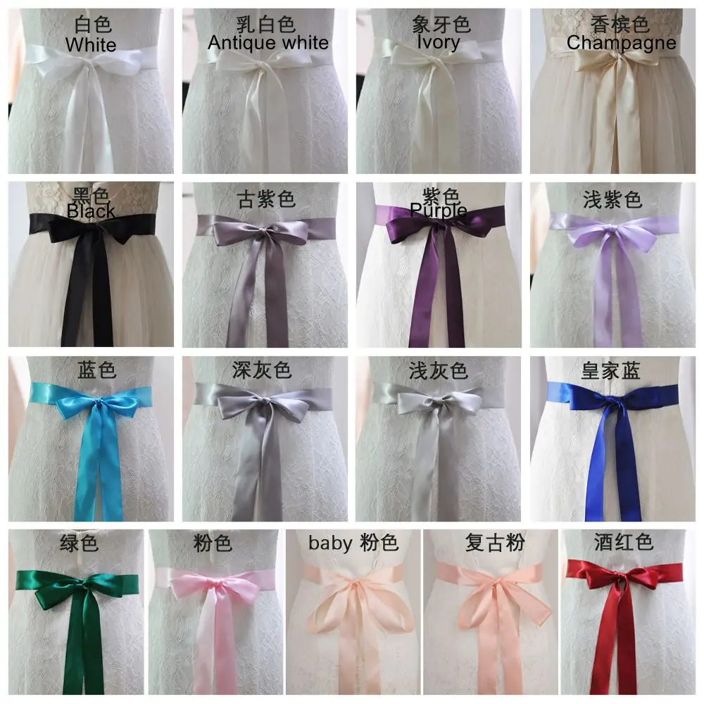 Свадебный ремень ручной работы со стразами с атласной лентой (6x2 4 дюймов) |