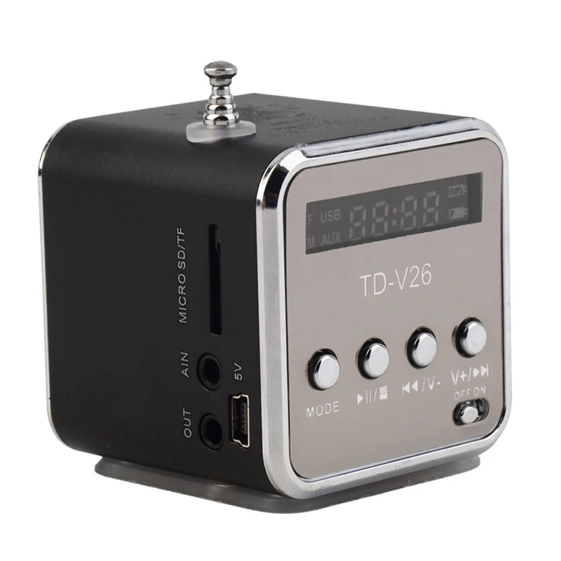

NEW Seller Recommend Portable Mini Support SD TF Card Micro USB Stereo Super Bass Speaker MP3/4 Music Player FM Radio Display IB