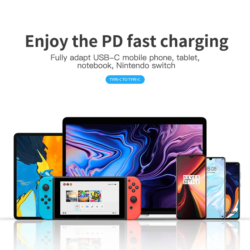 KUULAA 60W USB Type C to USB Type C Cable, QC 4.0/3.0 Fast Charging & Data Transfer, Compatible with Samsung S20, Xiaomi 10, Huawei, OnePlus image 6
