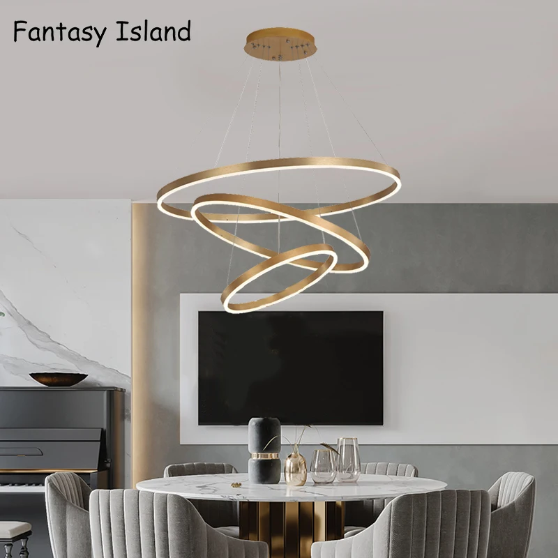 Современная светодиодная люстра в форме золотого кофе декоративный светильник