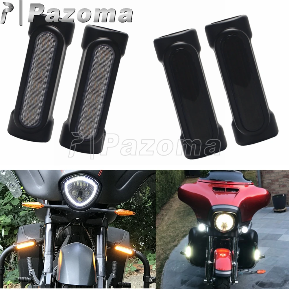 

1-1/4" Crash Bar LED Lights For Harley Dyna Softail Sportster Touring Victory Motorcycle Bar Turn Signal Lamp Blinker Indicator