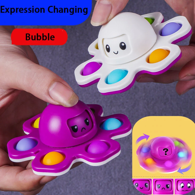 

Octopus Hand Top Relieve Stress Fidget Push Bubble Toys Antistress Pop Sensory Toy For Autism Special Adults Children Key Chain