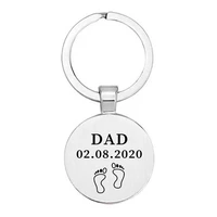 customized zinc alloy keychain new mom and dad keychain personalized birthday for mom and dad first mom and dad