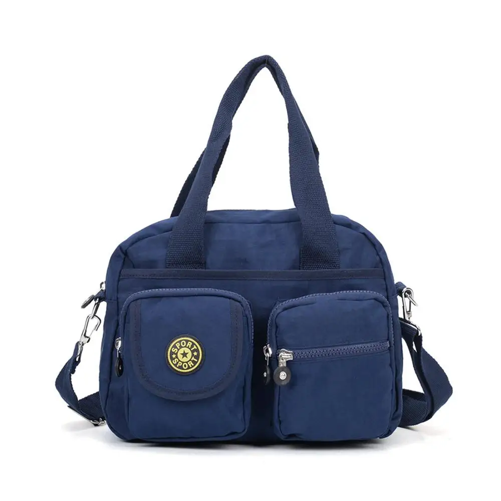 

Unisex Fashion Vintage Solid Color Nylon Shoulder Crossbody Bag Bolsa Female Male Top Handle Satchel VK5250