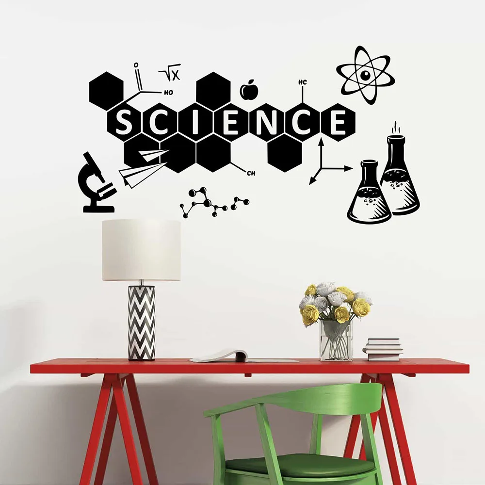 Научная Наклейка на стену образование предмет химия Лаборатория классная