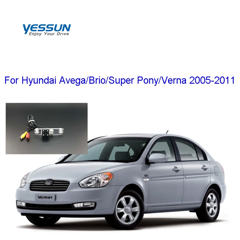 

Камера заднего вида Yessun для Hyundai Avega/Brio/Super Pony/Verna 2005-2011 CCD камера заднего вида/камера номерного знака/камера заднего вида