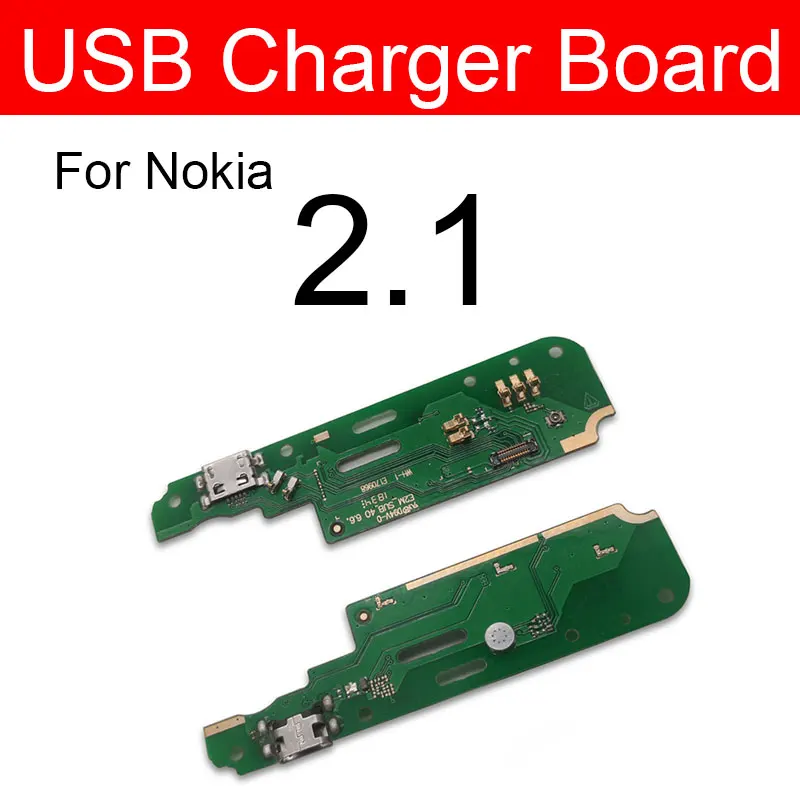 For Nokia 2.1 Charger USB Jack Board For Nokia 2 2.1 3 3.1 Plus 5 5.1 6 6.1 7 7.1 Plus 8 Charging USB Port Board Module Replacement Parts - Цвет: For Nokia 2.1
