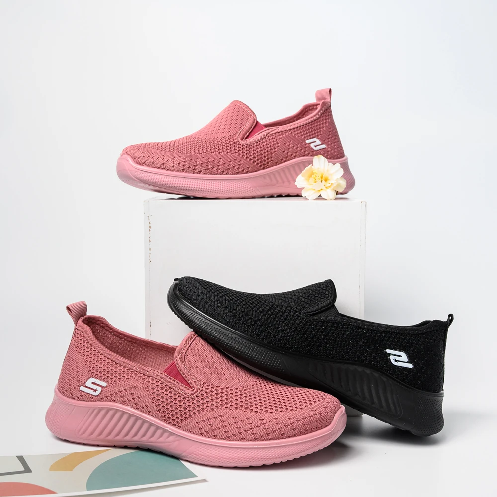 

2020 summer women's sneakers slip on soft women's shoes flat casual sock shoes Ladies Mesh lofaers fashion Vulcanize Shoes