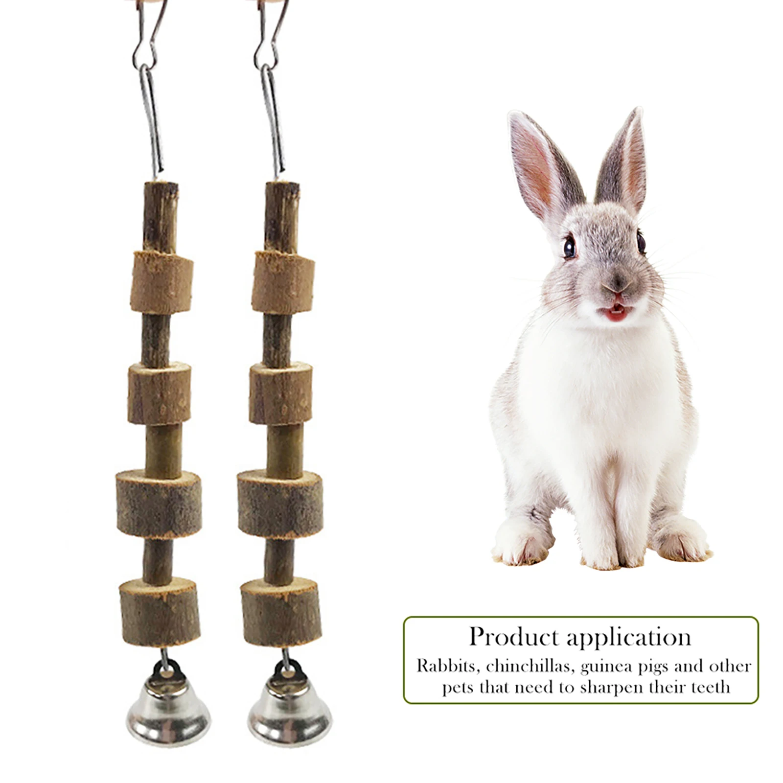 Игрушки для животных деревянные подвесные хомяки кроликов Колокольчик моляров