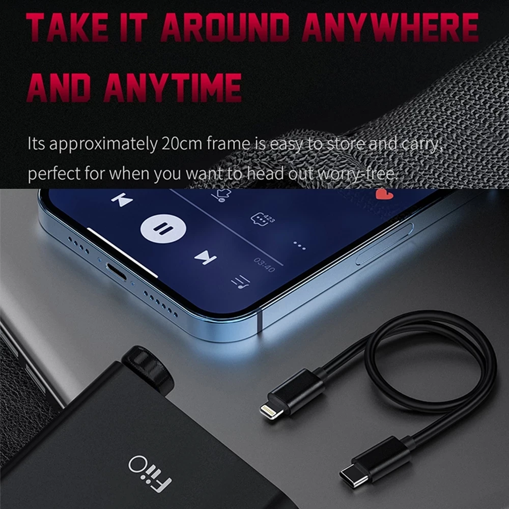Адаптер FiiO LT-LT3 с type-C на lightning кабель декодирования для Apple iPhone fiio Q3 K9 PRO M15 M11 PLUS BTR5