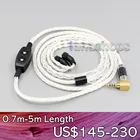 LN006404 8 ядер 99% чистый Серебристые наушники кабель для AKR03 Roxxane JH аудио JH24 Layla AK380 AK240 Джерри Харви JH13v2 Pro