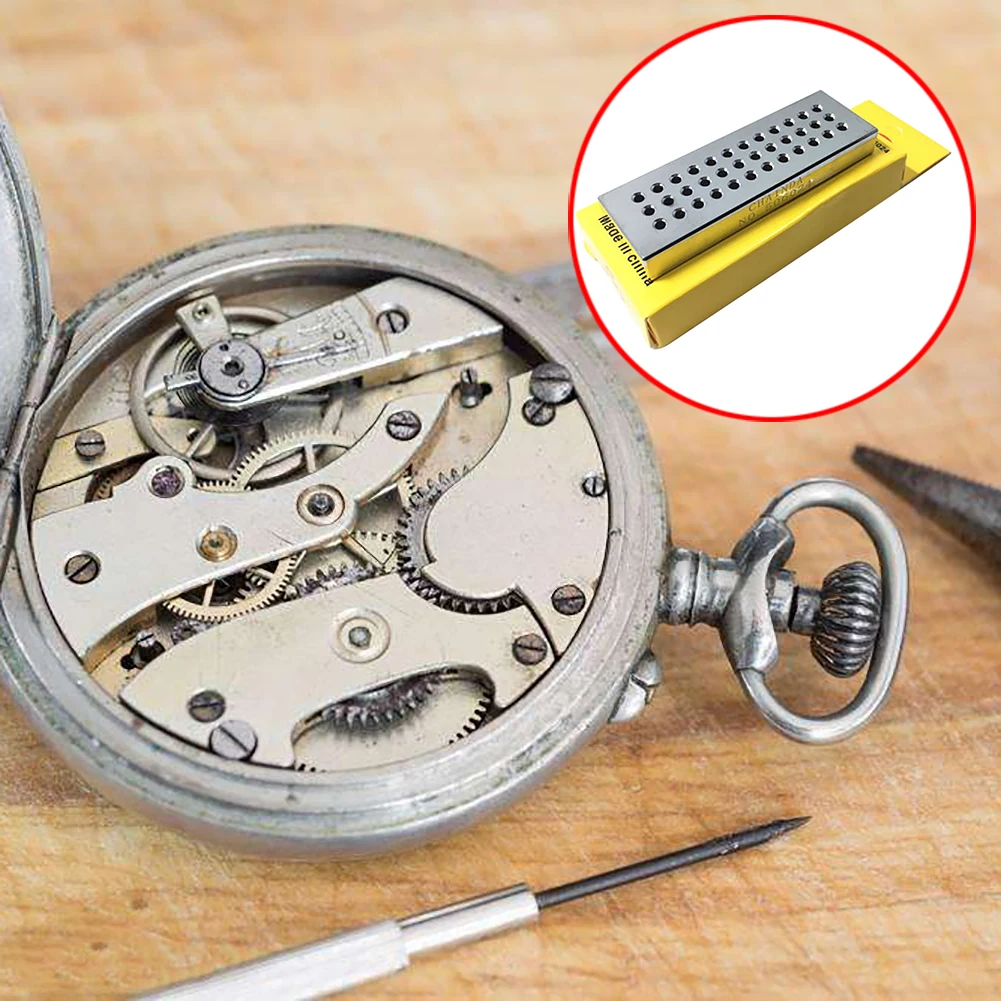 

8724A Watchmakers Tools Riveting Stake in Steel w/ 36 Hole Diameter 0.5mm-2.5mm
